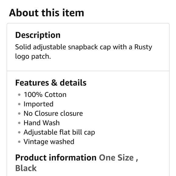 Rusty Drip Snapback Hat NWT - Picture 4 of 7